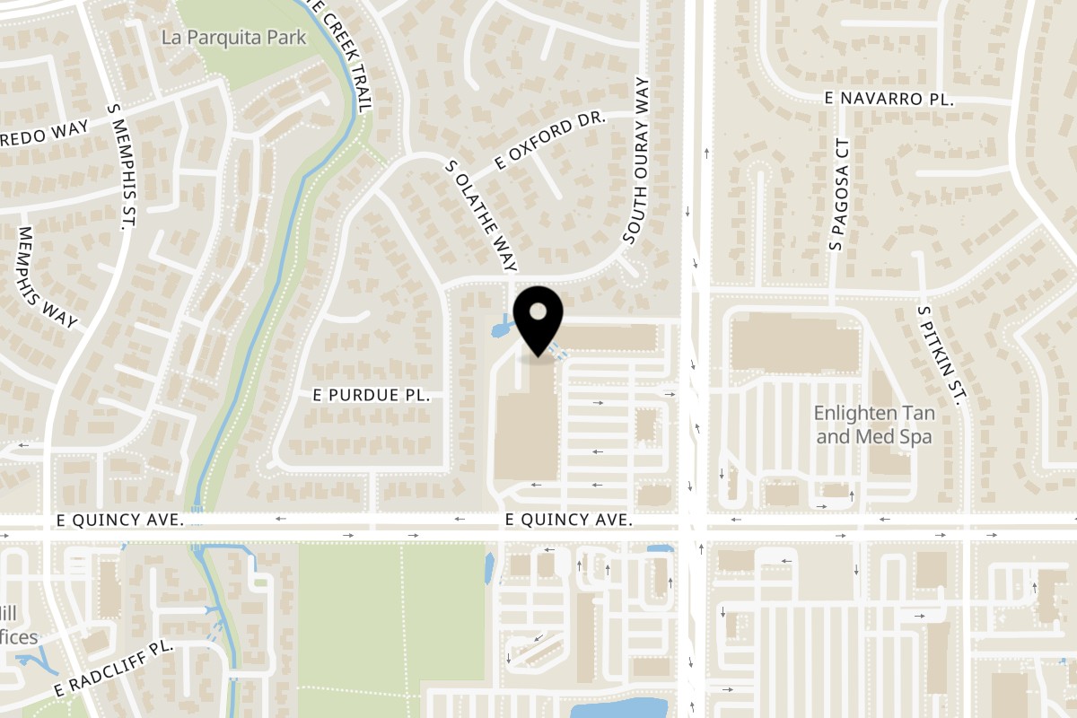 Map showing the location of Sushi Totoro on 4243 S Buckley Rd in Aurora